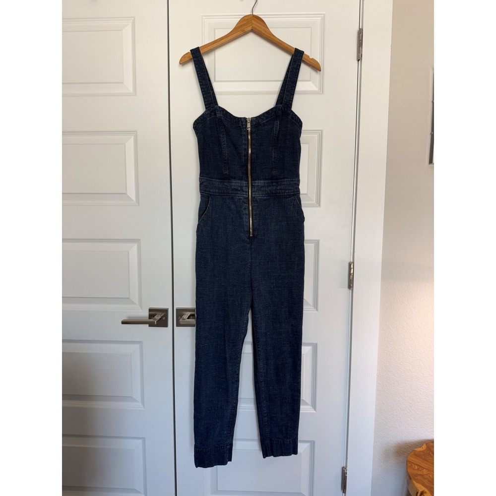 7 for all Mankind Denim Jeans Jumpsuit Women Sz 26 Medium
